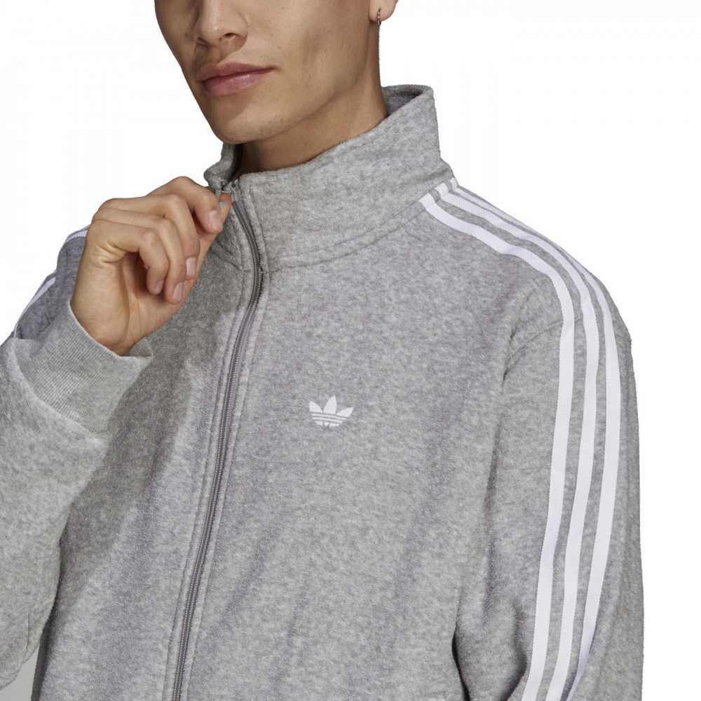 grey adidas track jacket
