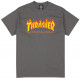 THRASHER, T-shirt flame logo, Charcoal