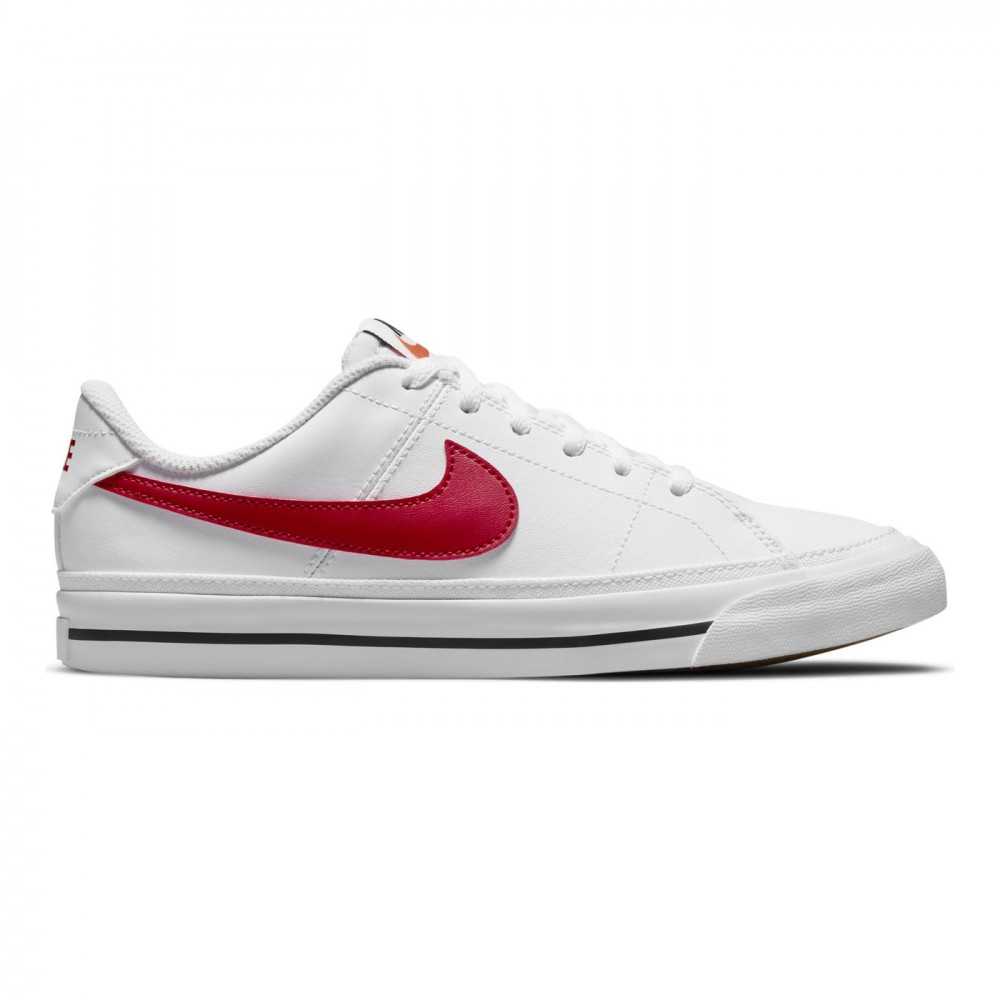 nike court legacy red and white