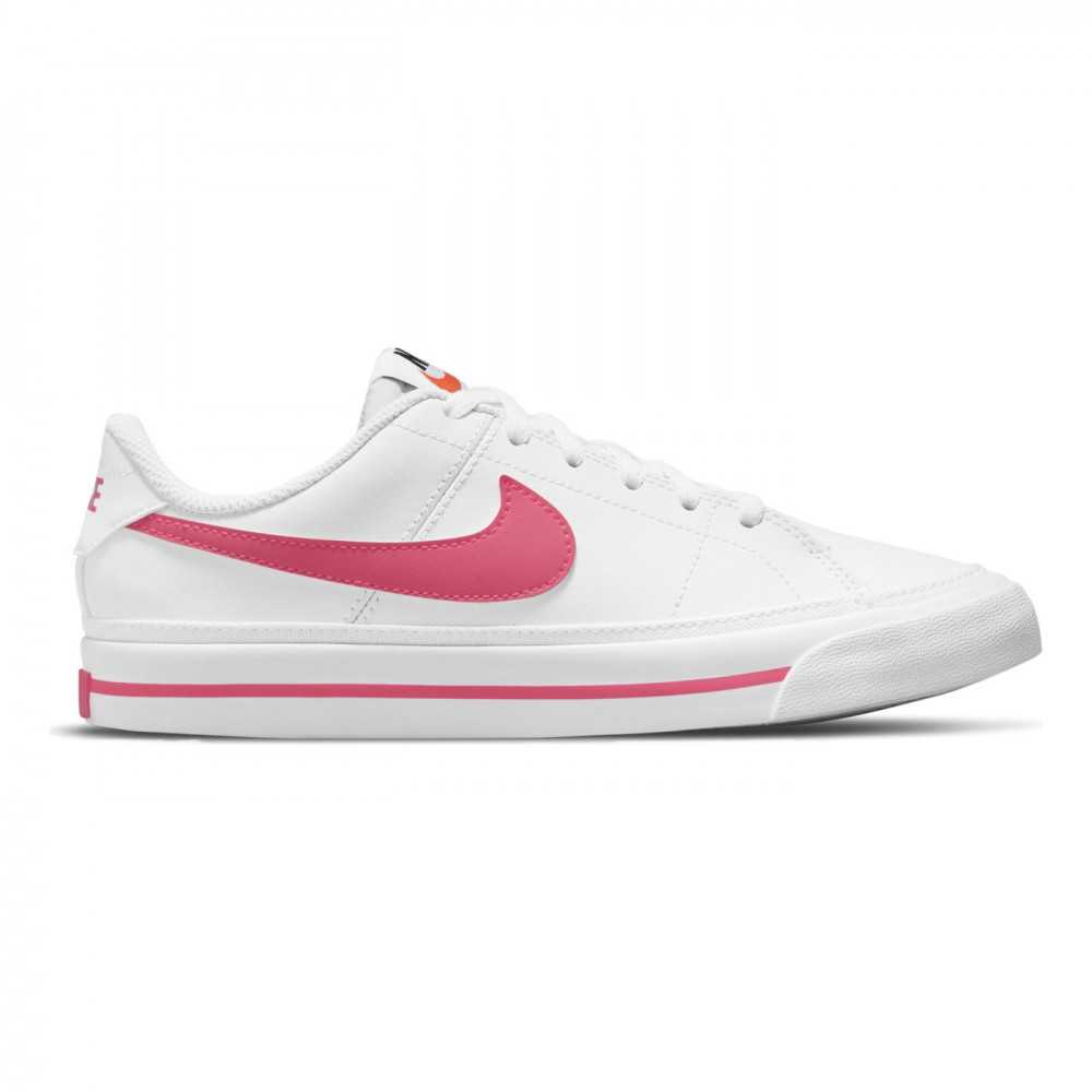 nike court legacy white and pink