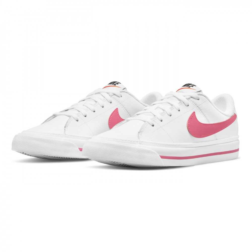nike court legacy white and pink