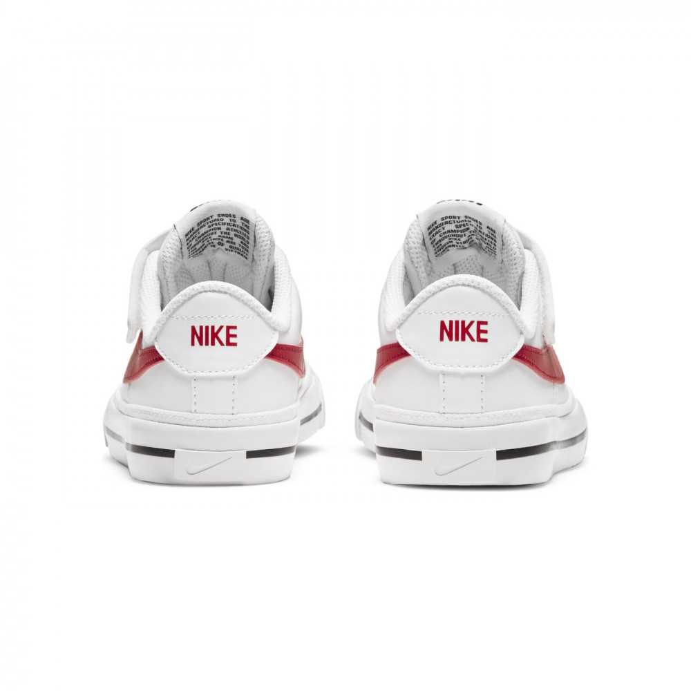 nike court legacy red and white
