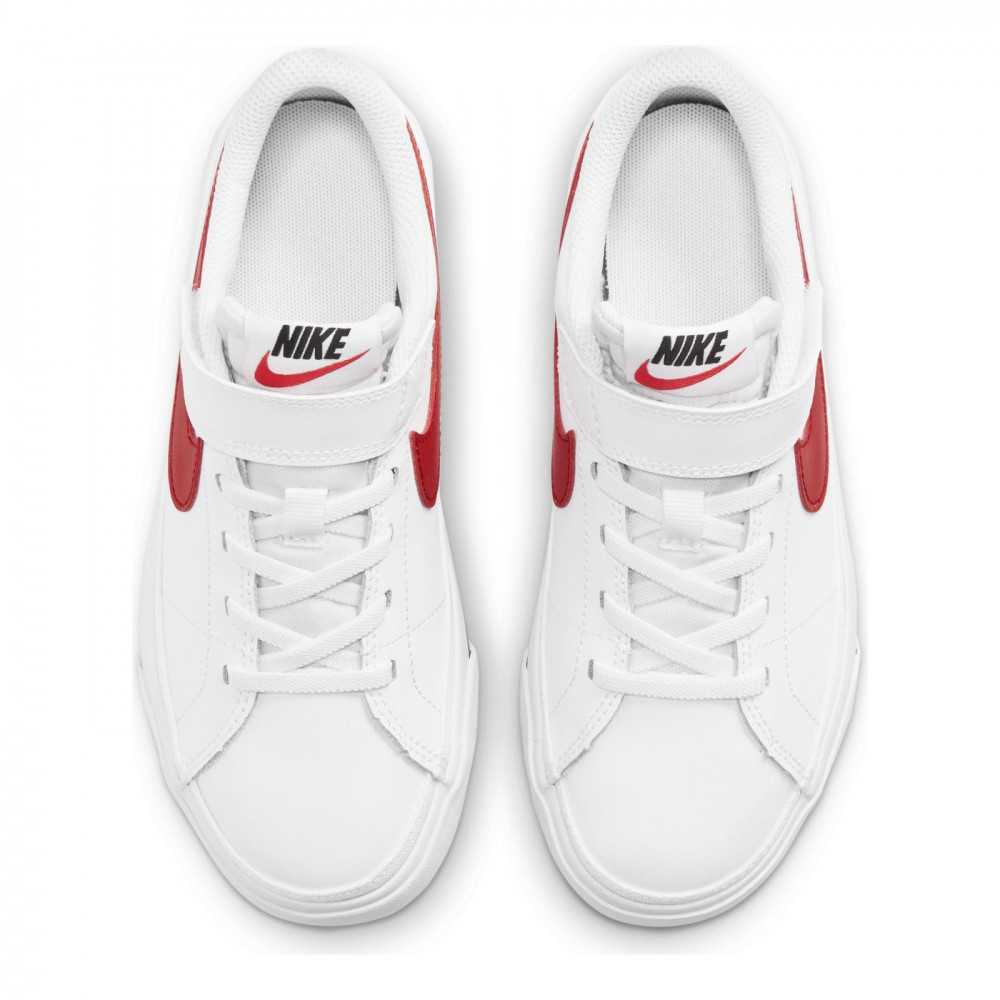 nike court legacy red and white