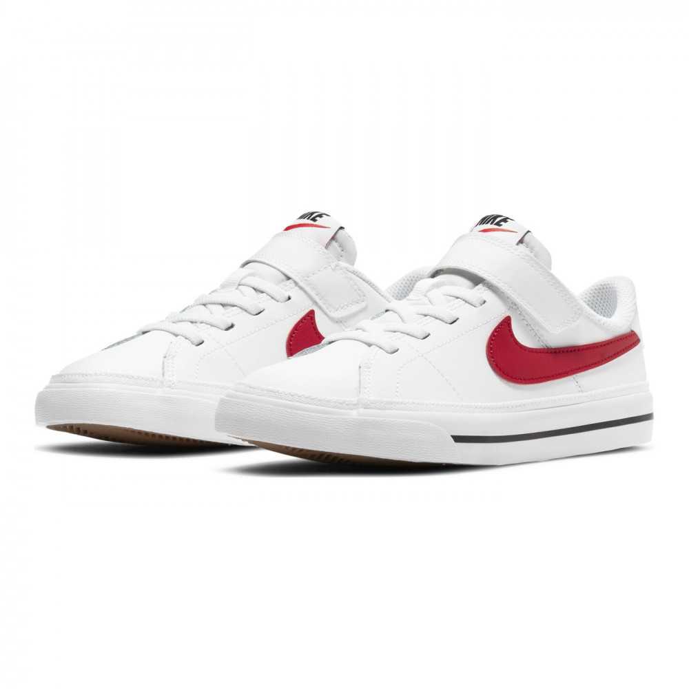 nike court legacy red and white