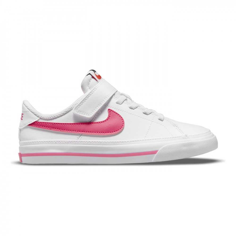 nike court legacy white and pink