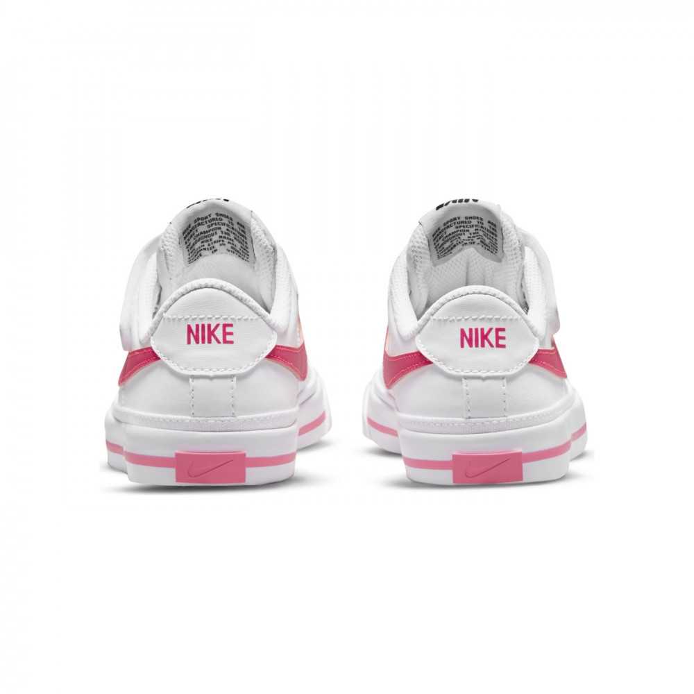nike court legacy white and pink