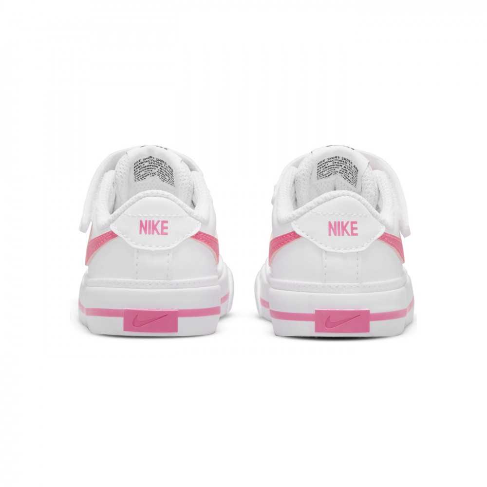 nike court legacy white and pink
