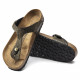 BIRKENSTOCK, Gizeh microfibre, Shiny python black / gold
