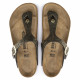 BIRKENSTOCK, Gizeh microfibre, Shiny python black / gold