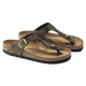 BIRKENSTOCK, Gizeh microfibre, Shiny python black / gold