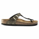 BIRKENSTOCK, Gizeh microfibre, Shiny python black / gold