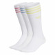 ADIDAS, Solid crew sock 3 pack, White/pulse yellow/rose tone/ambient sky