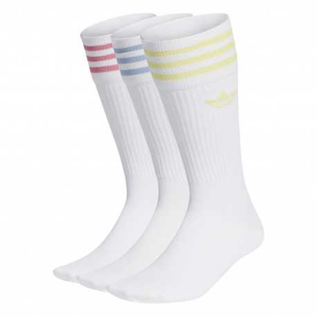 Solid crew sock 3 pack - White/pulse yellow/rose tone/ambient sky