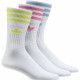 ADIDAS, Solid crew sock 3 pack, White/pulse yellow/rose tone/ambient sky