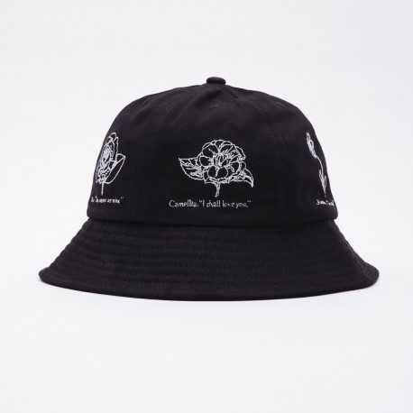 Language of flowers bucket hat - Black