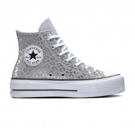 Chuck taylor all star lift hi - Silver/black/white