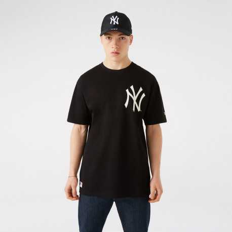 Mlb big logo oversized tee neyyan - Blk