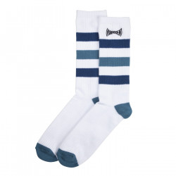 INDEPENDENT, Span stripe socks, White