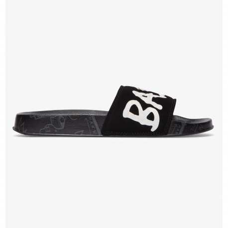 Basq dc slide - Black/dk grey print