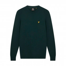 LYLE AND SCOTT, Crew neck lambswool blend jumper, Olive