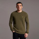 LYLE AND SCOTT, Crew neck lambswool blend jumper, Olive