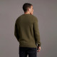 LYLE AND SCOTT, Crew neck lambswool blend jumper, Olive
