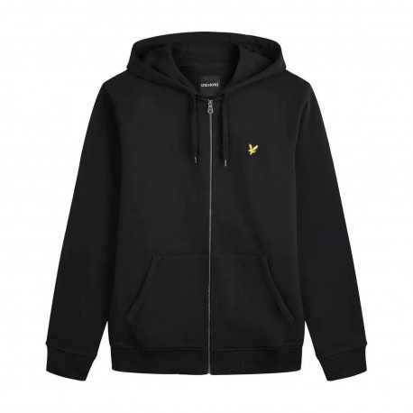 Zip through hoodie - Jet black