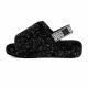 UGG, W fluff yeah metallic sparkle, Blk