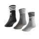 ADIDAS, Mid cut solid crew sock 3 pack, White/medium grey heather/black