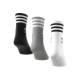 ADIDAS, Mid cut solid crew sock 3 pack, White/medium grey heather/black