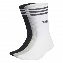 ADIDAS, Solid crew sock 3 pack, White/medium grey heather/black