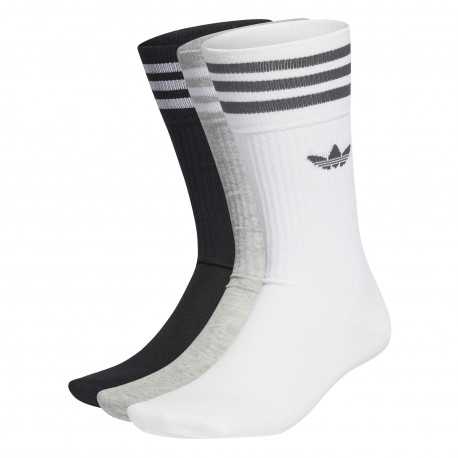 Solid crew sock - White/mgreyh/black