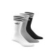 ADIDAS, Solid crew sock, White/mgreyh/black