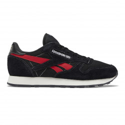 REEBOK, Cl leather, Core black/vector red/gold met.