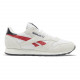 REEBOK, Cl leather, Pure grey 1/vector red/gold met.