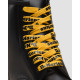 DR. MARTENS, Yellow/black logo lace 140cm, Yellow+black polyester