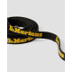 DR. MARTENS, Black/yellow logo lace 140cm, Black+yellow polyester