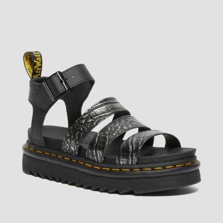 Blaire - Gunmetal wild croc emboss
