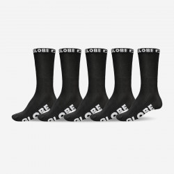 GLOBE, Globe blackout socks 5pk, Black/black