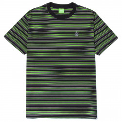 HUF, T-shirt crown stripe ss knit top, Black