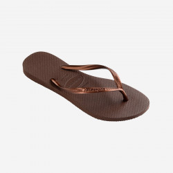 HAVAIANAS, Slim, Dark brown/metal acoused