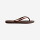 HAVAIANAS, Slim, Dark brown/metal acoused