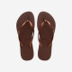 HAVAIANAS, Slim, Dark brown/metal acoused