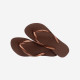 HAVAIANAS, Slim, Dark brown/metal acoused