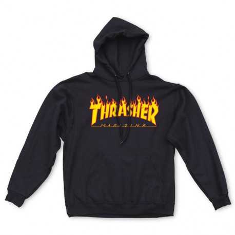 Sweat hood flame - Black