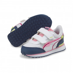 PUMA, Future rider td v inf, Puma white-dark denim-prism pink