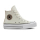 CONVERSE, Chuck taylor all star leather platform, Egret/white/black