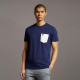LYLE AND SCOTT, Contrast pocket t-shirt, Navy/white