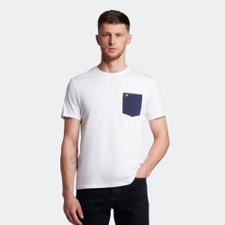 LYLE AND SCOTT, Contrast pocket t-shirt, White/ navy