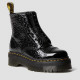 dr martens sinclair black patent lamper leopard emboss